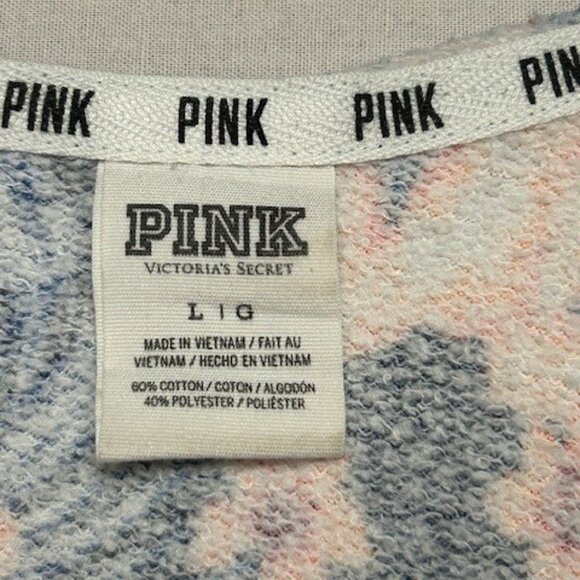 Pink - Victoria's Secret Open Shoulder Tropical Pullover Sweatshirt - Large - Picture 4 of 4